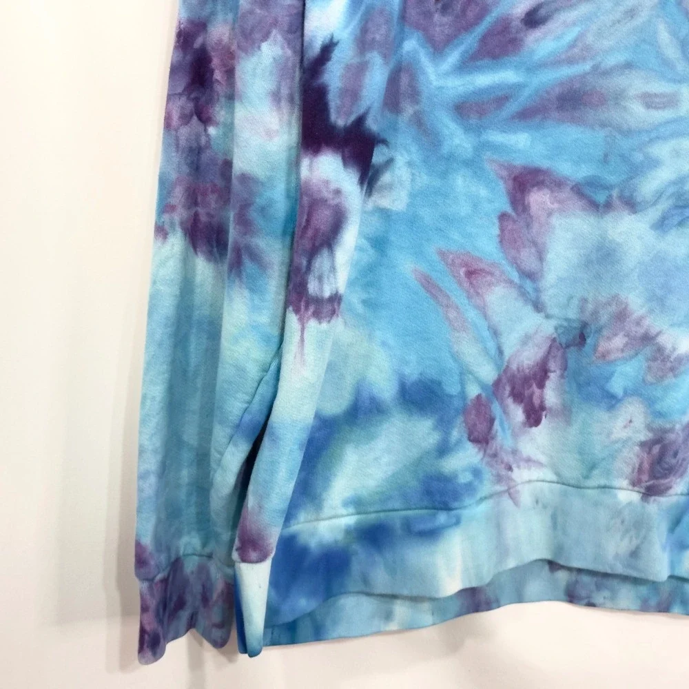 Levis XL Sweatshirt Handmade Tie Dye Crew Neck Pullover Blue Purple 1660 - Picture 5 of 8